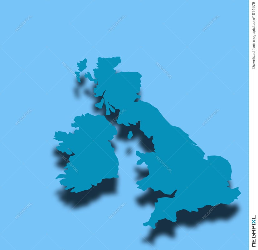 Blue Uk Map Outline Illustration 1014979 Megapixl