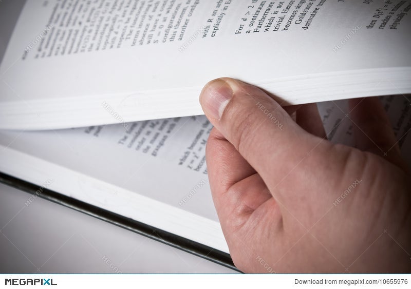 Male Hand Turning Pages Of A Book Stock Photo Megapixl