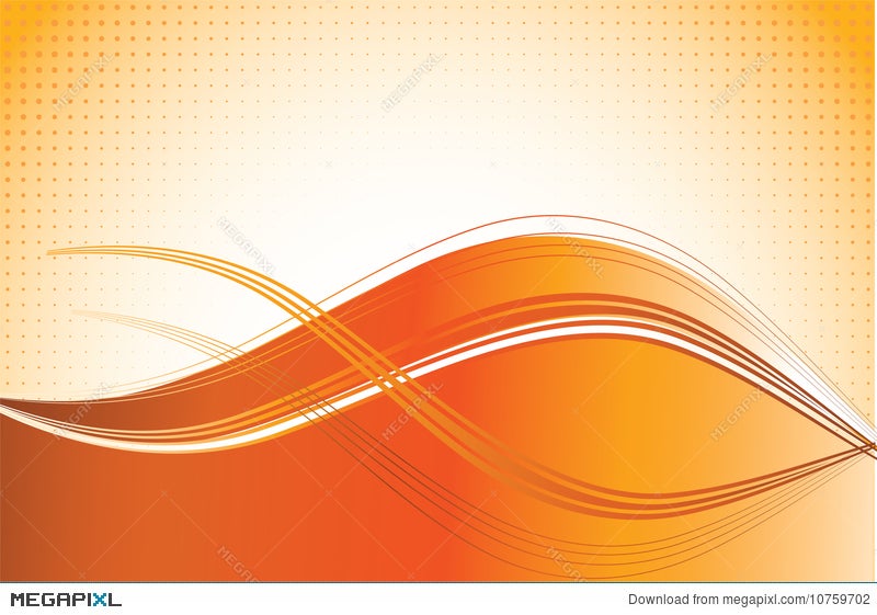 Orange Waves Background Illustration 10759702 - Megapixl