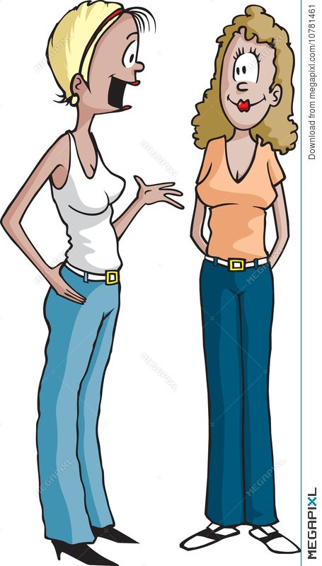 Two Women Talking Illustration 10781461 - Megapixl