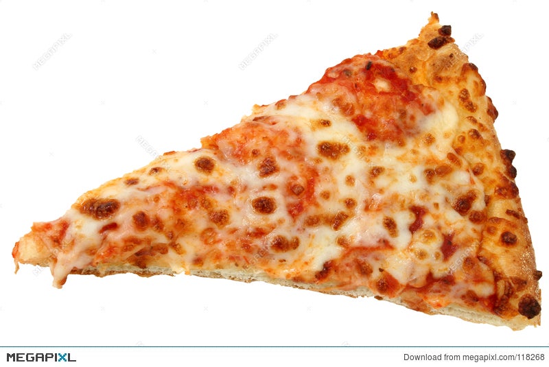Cheese Pizza Slice Over White Background Stock Photo 1168 Megapixl