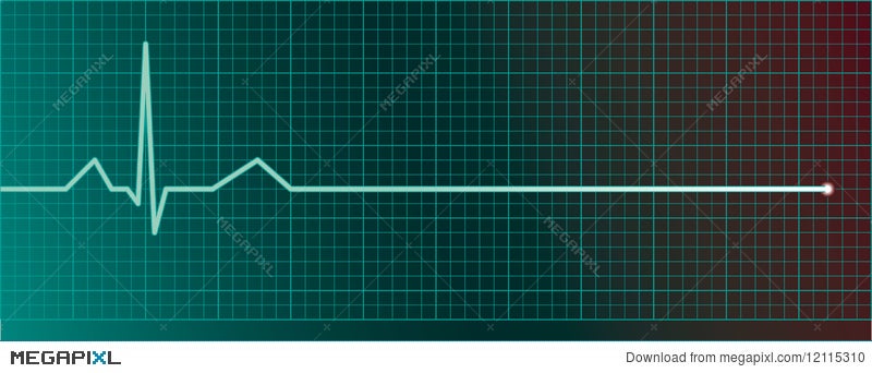 Heart Pulse Monitor With Flatline Illustration 12115310 Megapixl