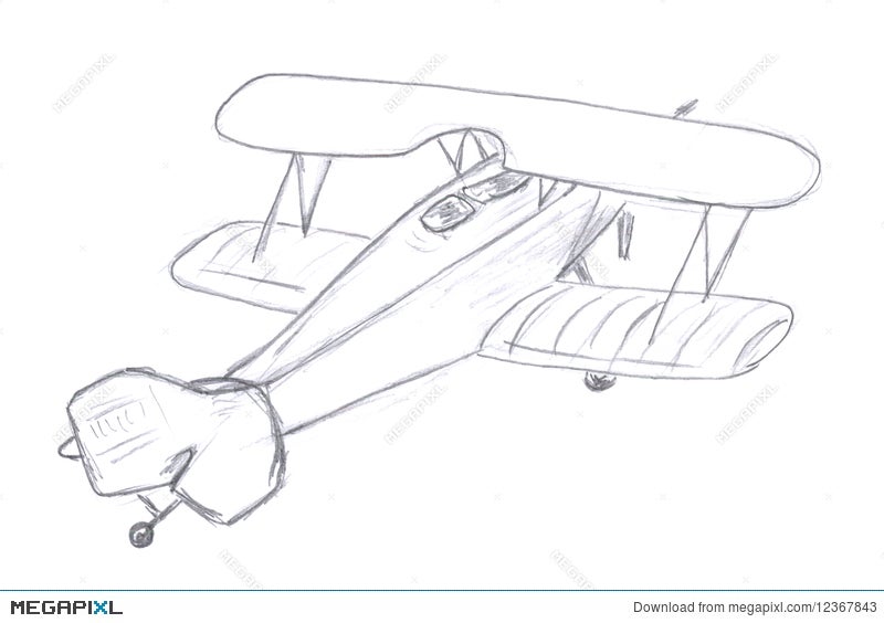 Buy Biplane Style Vintage Airplane Ink Drawing Clipart Ready for Online in  India  Etsy