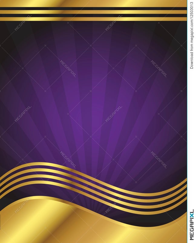 Elegant Purple And Gold Background Illustration 12503013 - Megapixl