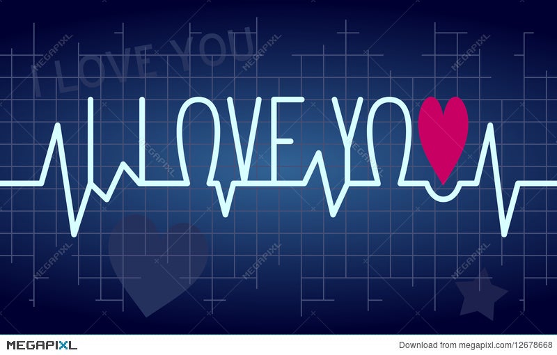 Love Heartbeat Background Illustration Megapixl