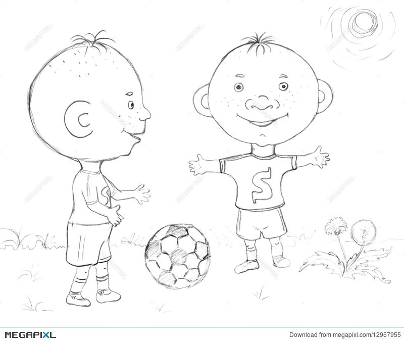 Art Boys Playing Football Created by Tanuja Bharti Cool Art India