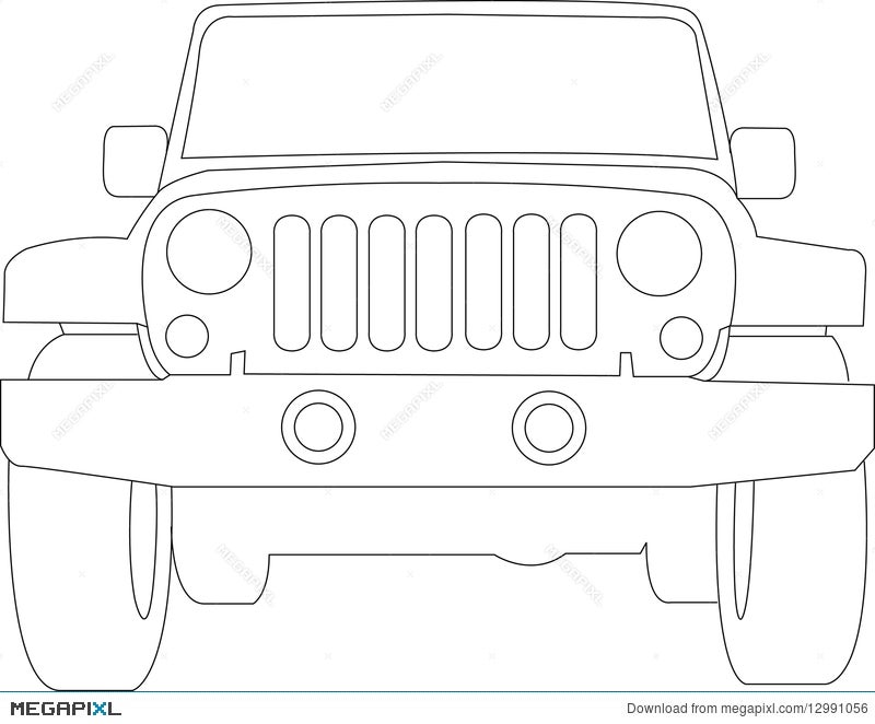 How to draw a jeep step by step simple wrangler easy
