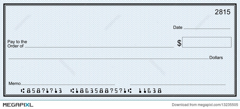 Large Bank Check With False Numbers Ilration 13235505 Megapixl Large Bank Check With False Numbers