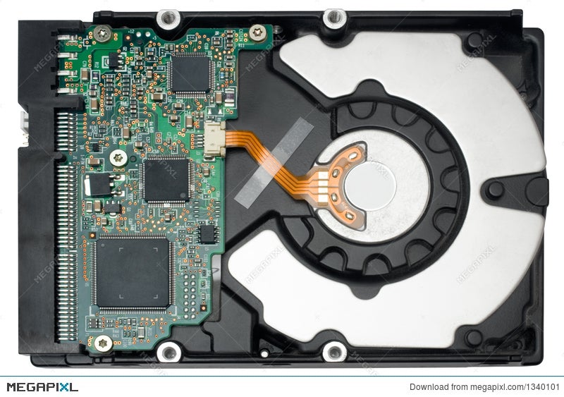 Hard Disc Inner Internal Hard Disc W/ Path (Top View) Stock Photo 1340101 - Megapixl