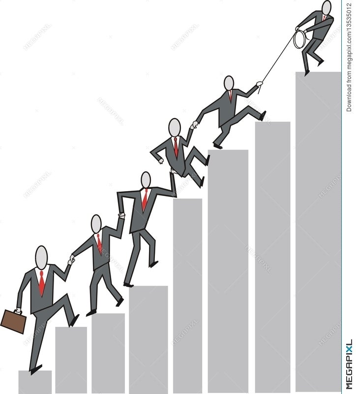 Business Teamwork Cartoon Illustration 13535012 - Megapixl