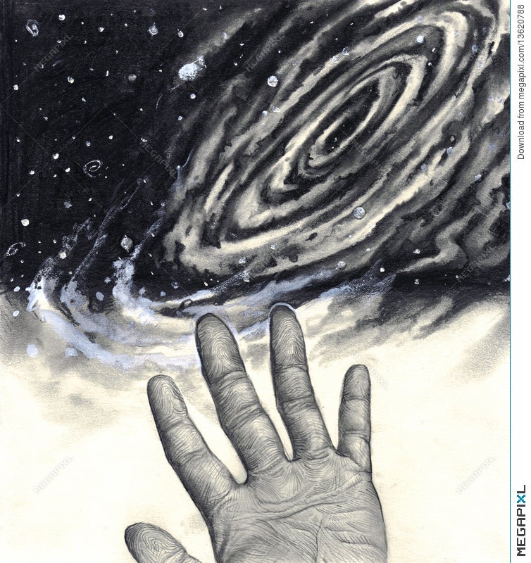 Universe Hand Reaching For The Stars Illustration 1367 Megapixl