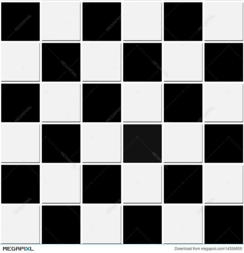 Seamless Black And White Tiles Texture Illustration 14356805