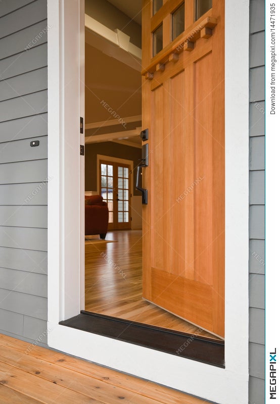 Open Front Door Of A Home Stock Photo 14471935 Megapixl