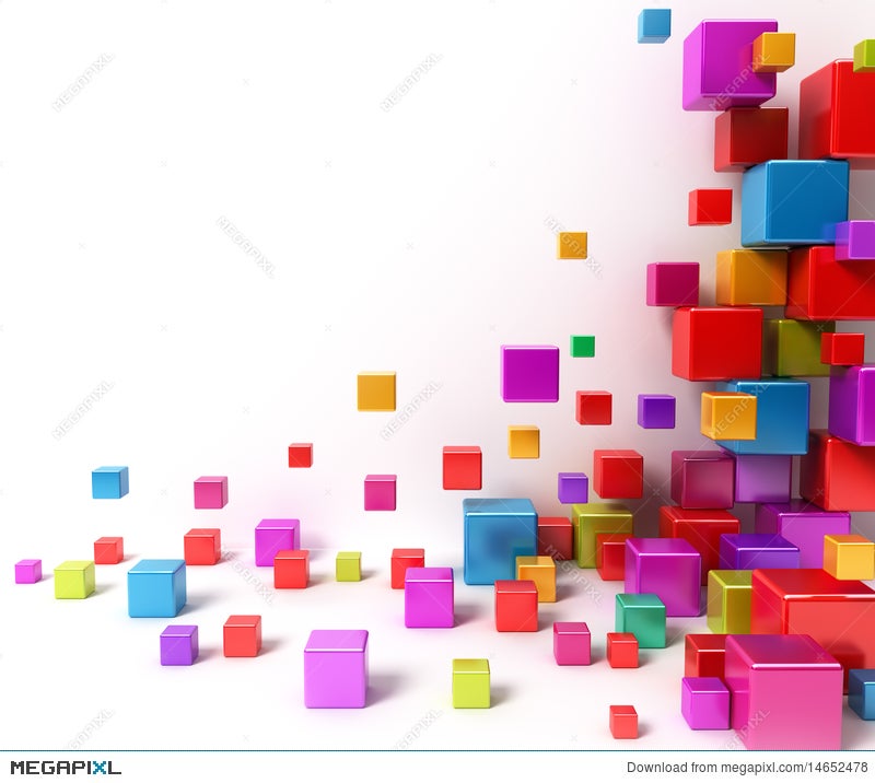 Colorful Boxes. Abstract Background Illustration 14652478 - Megapixl