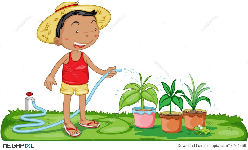 A Boy Watering Plants Illustration 14764459 Megapixl Find high quality watering plants clipart, all png clipart images with transparent backgroud can be download for free! a boy watering plants illustration