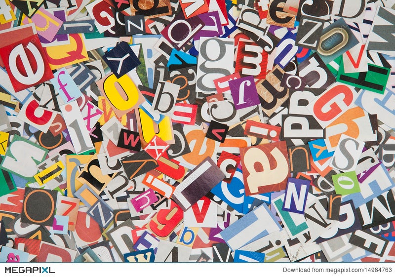 Newspaper Letters Texture Illustration Megapixl