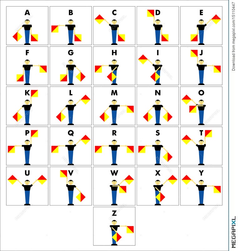 semaphore flag letters