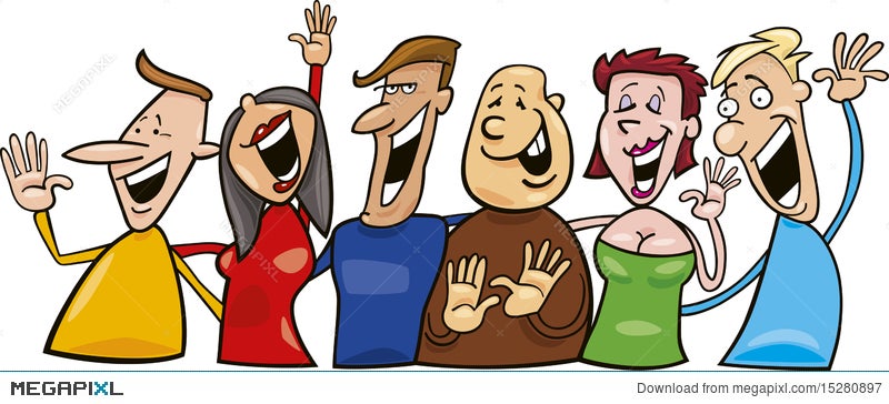Group Of Laughing People Illustration 15280897 - Megapixl
