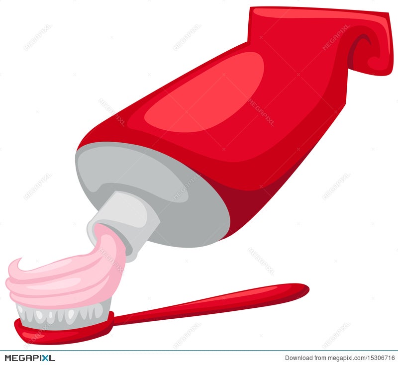 Toothbrush With Toothpaste And Tube Illustration 15306716 - Megapixl