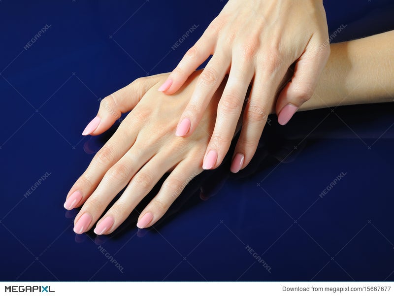 Beautiful Hands With Perfect Nail Pink Manicure Stock Photo 15667677 -  Megapixl