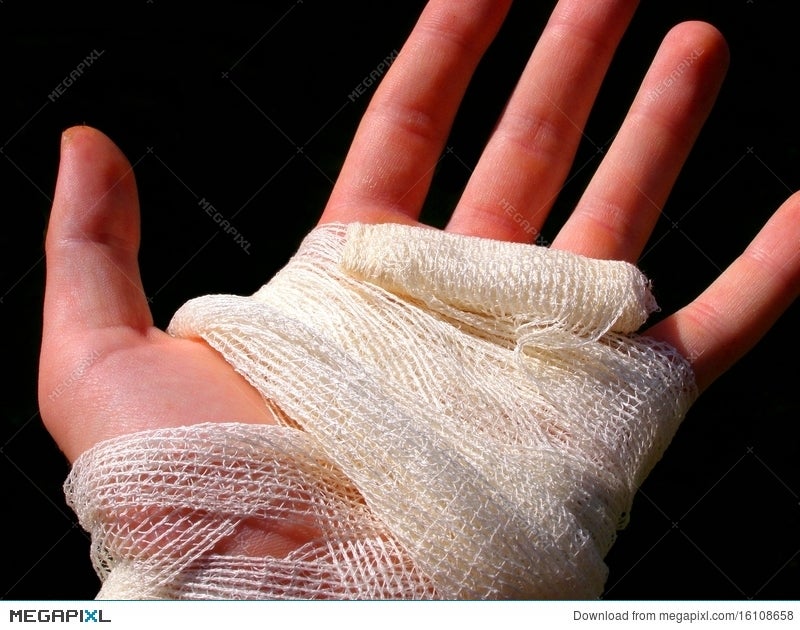 hand in bandage