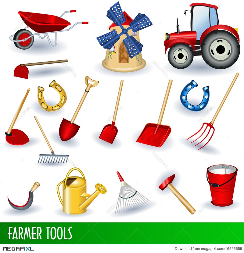 farmer tools illustration