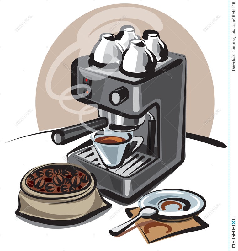 Coffee Machine Illustration 16745916 - Megapixl