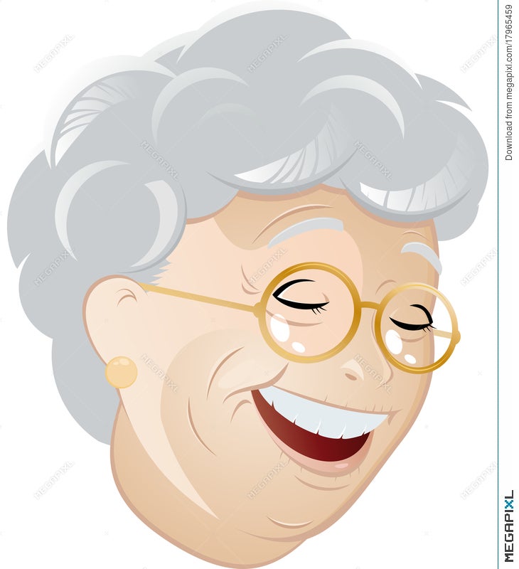 Laughing Cartoon Grandma Illustration 17965459 - Megapixl
