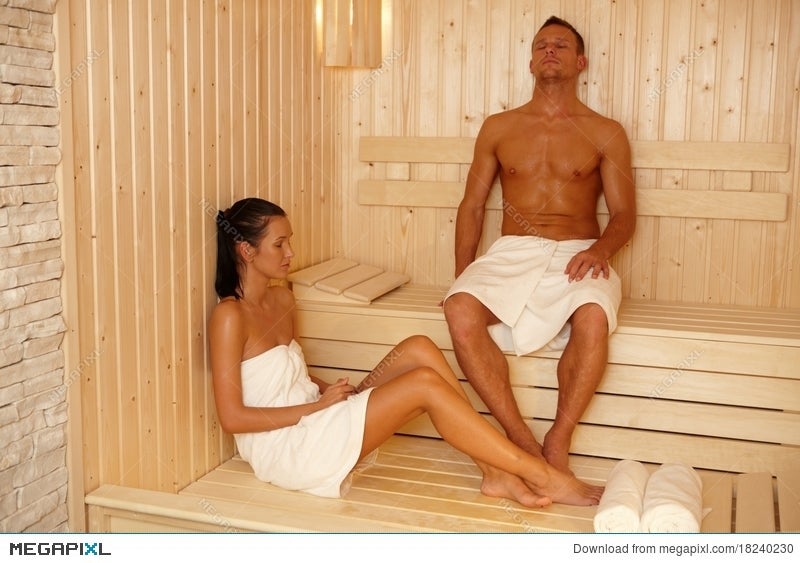 Couple Relaxing In Sauna Stock Photo 18240230 - Megapixl