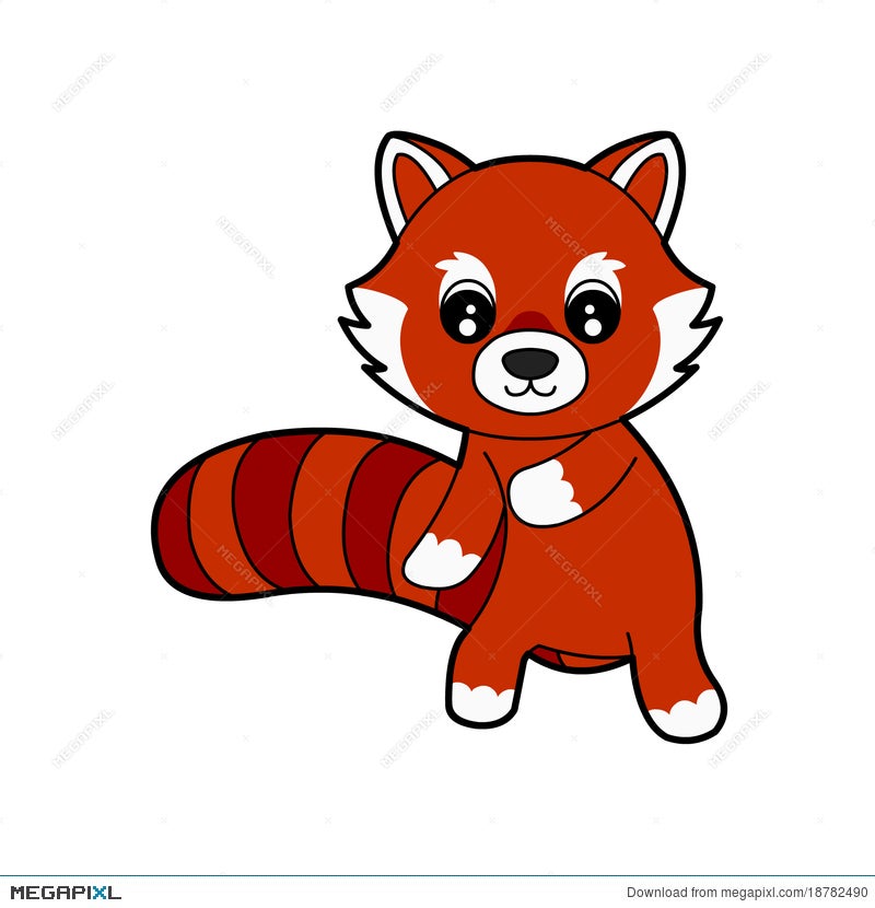 Cute Red Panda Illustration Megapixl Cute Red Panda Illustration Megapixl