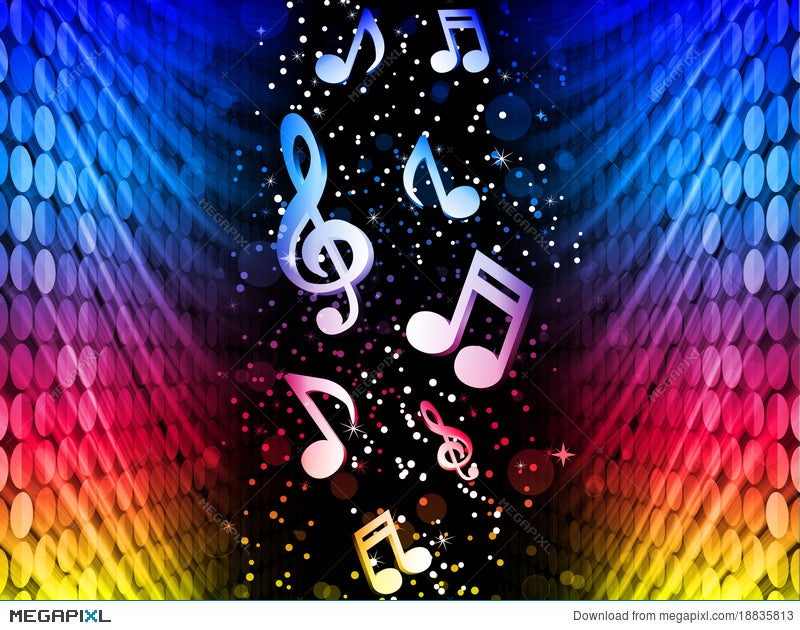 Party Abstract Colorful Waves Background Music Not Illustration 18835813 -  Megapixl