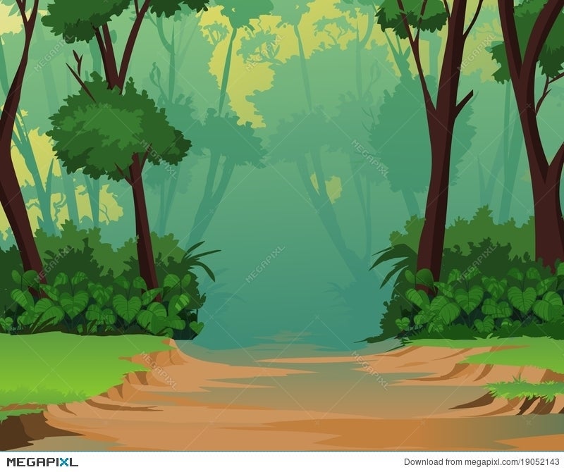 Jungle Background - Pleasant Scenery Illustration 19052143 - Megapixl
