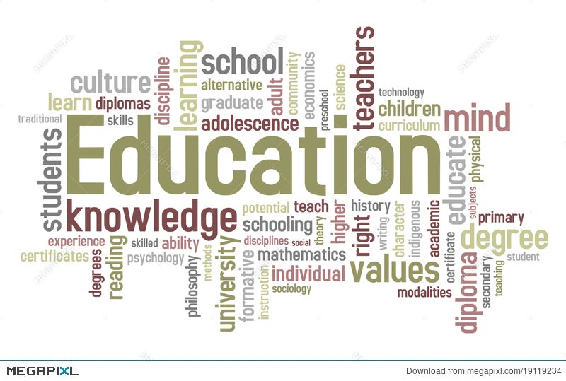 Education Word Cloud Illustration Megapixl