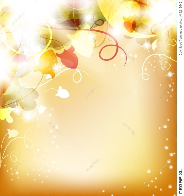 Golden Flower Background Illustration 19212642 - Megapixl