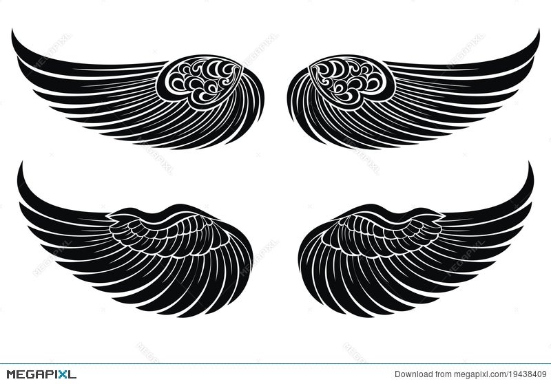 Wings Graphic Illustration  Wings tattoo Eagle wing tattoos Wing tattoo  designs