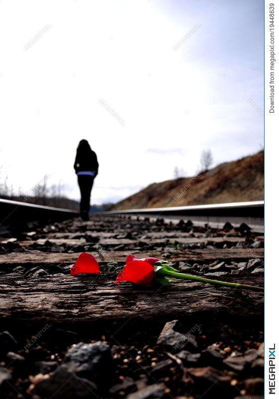 woman walking away alone