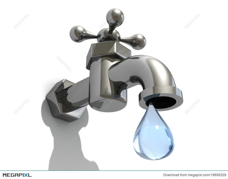 Dripping Taps With A Drop Of Water Illustration 19856329 - Megapixl