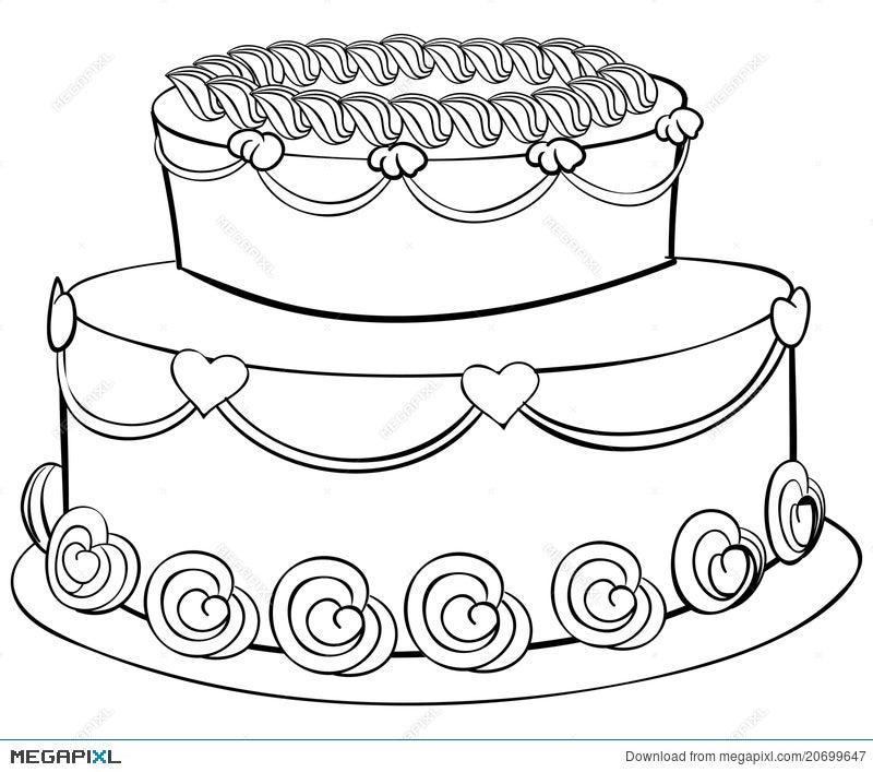Birthday Cake Outline Embroidery Design | AnnTheGran.com