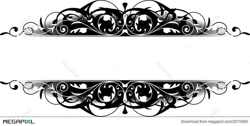 black scroll design