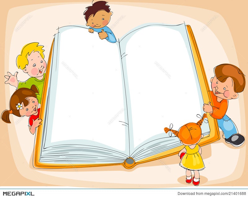Children Reading Book Illustration 21401688 - Megapixl