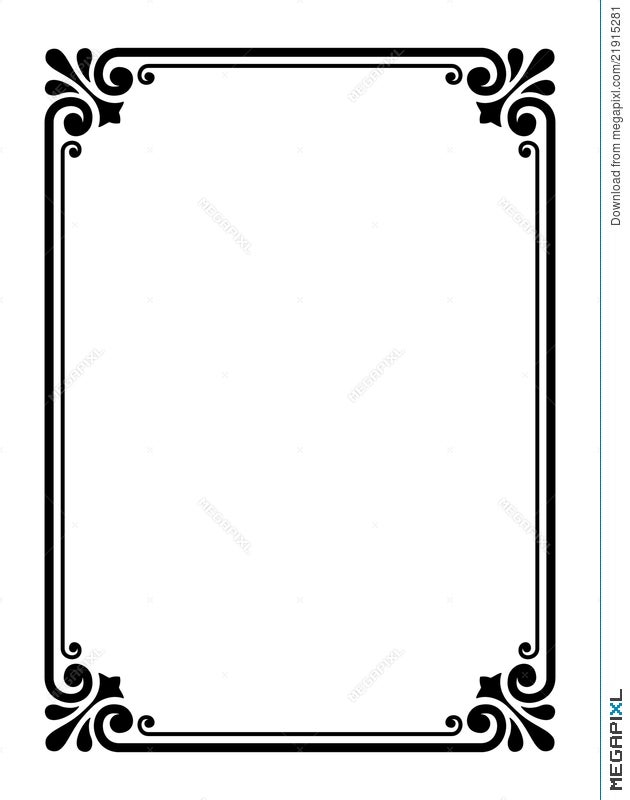 Simple Ornamental Decorative Frame Illustration Megapixl