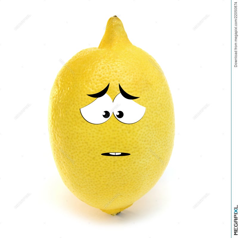 clipart and lemon and frowny face