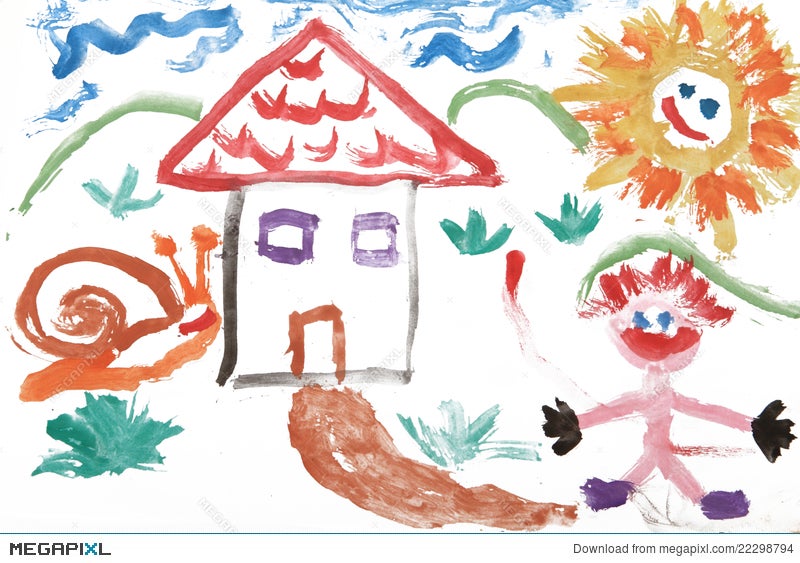Child drawing of house - masopprofit