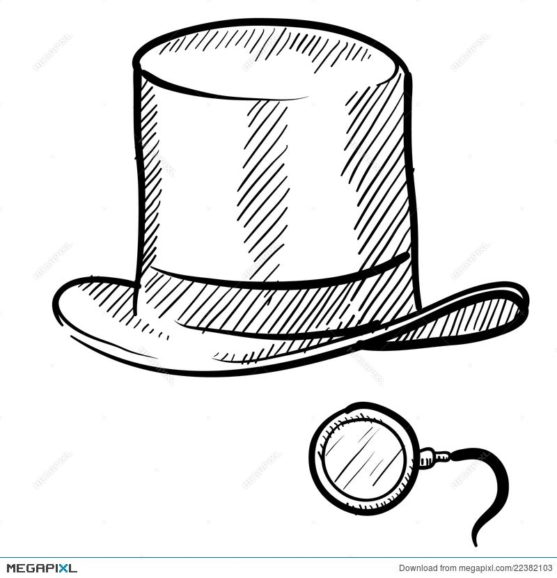 monocle and top hat