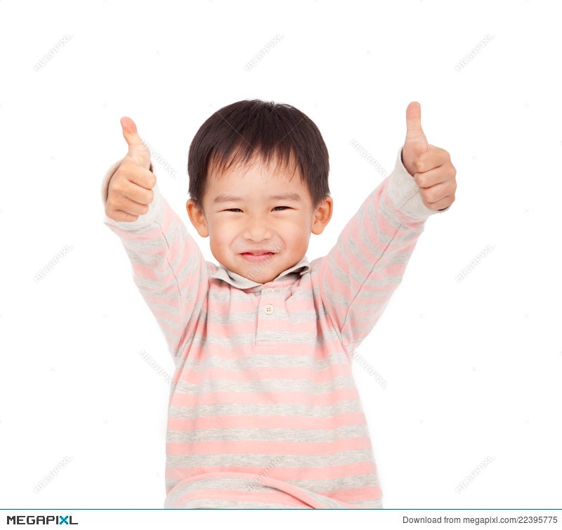 Happy Boy Giving You Thumbs Up Stock Photo 22395775 Megapixl