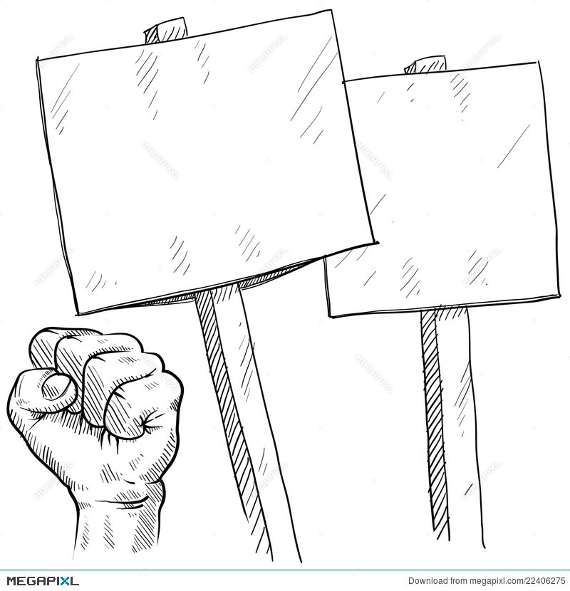 empty protest sign