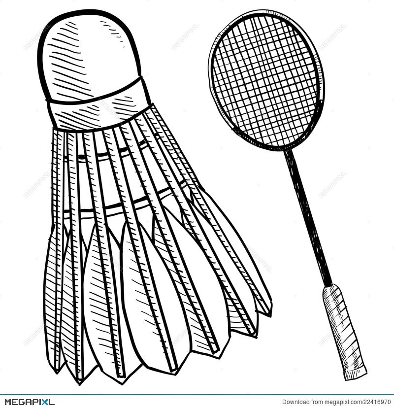 badminton & shuttlecock racket drawing for kids step by step | @GNSKWorld -  YouTube