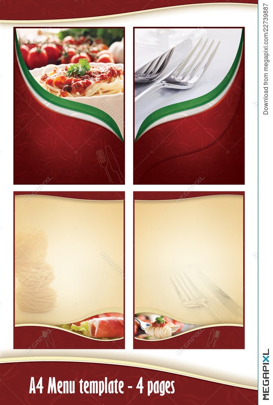 blank italian menu template
