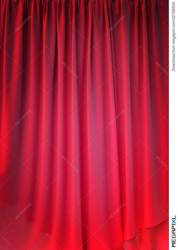 red curtain fabric