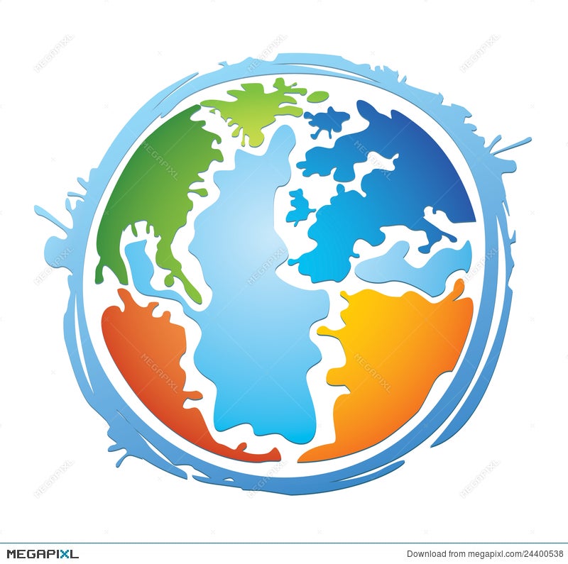 Colorful World Globe Illustration Megapixl